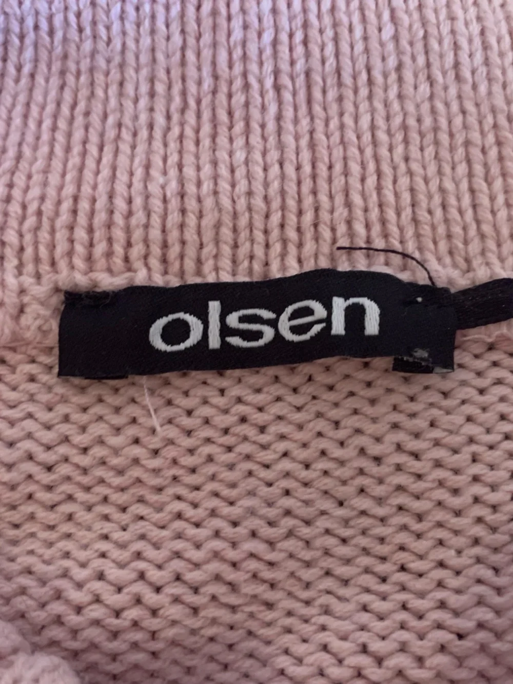 Olsen Pink and Cream Patterned Crewneck Sweater - Picture 2 of 6